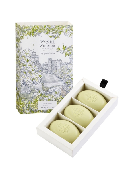 Woods of Windsor - Luxury Soap 3x60 g - Lily of the Valley